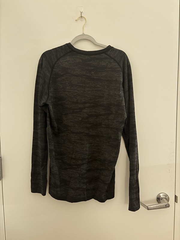 Lululemon Swiftly Tech Shirt Mens Large L Long Sleeve Dk Gray Athletic Stretch gallery