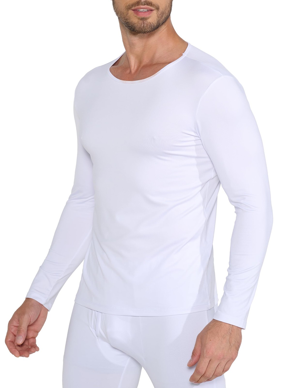 3 Pack Long Sleeve Thermal Shirts for Men Fleece Lined Soft Thermal Underwear... gallery