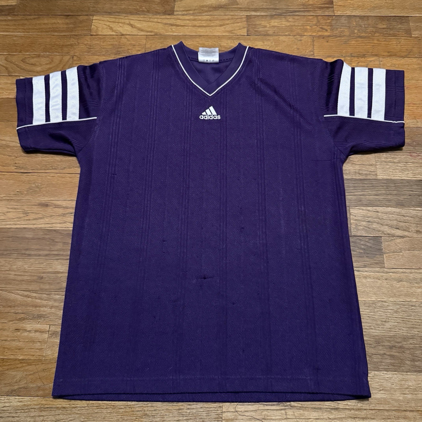 Adidas Y2K 90s Purple Soccer Jersey Shirt Men’s XL Athletic Wear Sports gallery