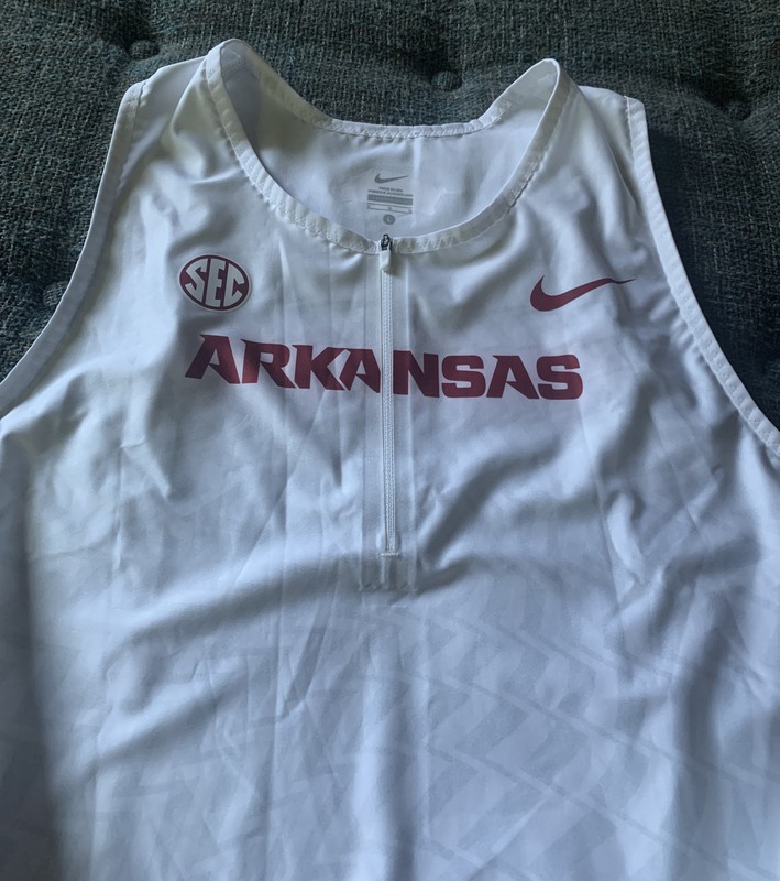 NWOT Nike Arkansas Razorbacks Team Issued Track Singlet Uniform Mens Large R12 gallery