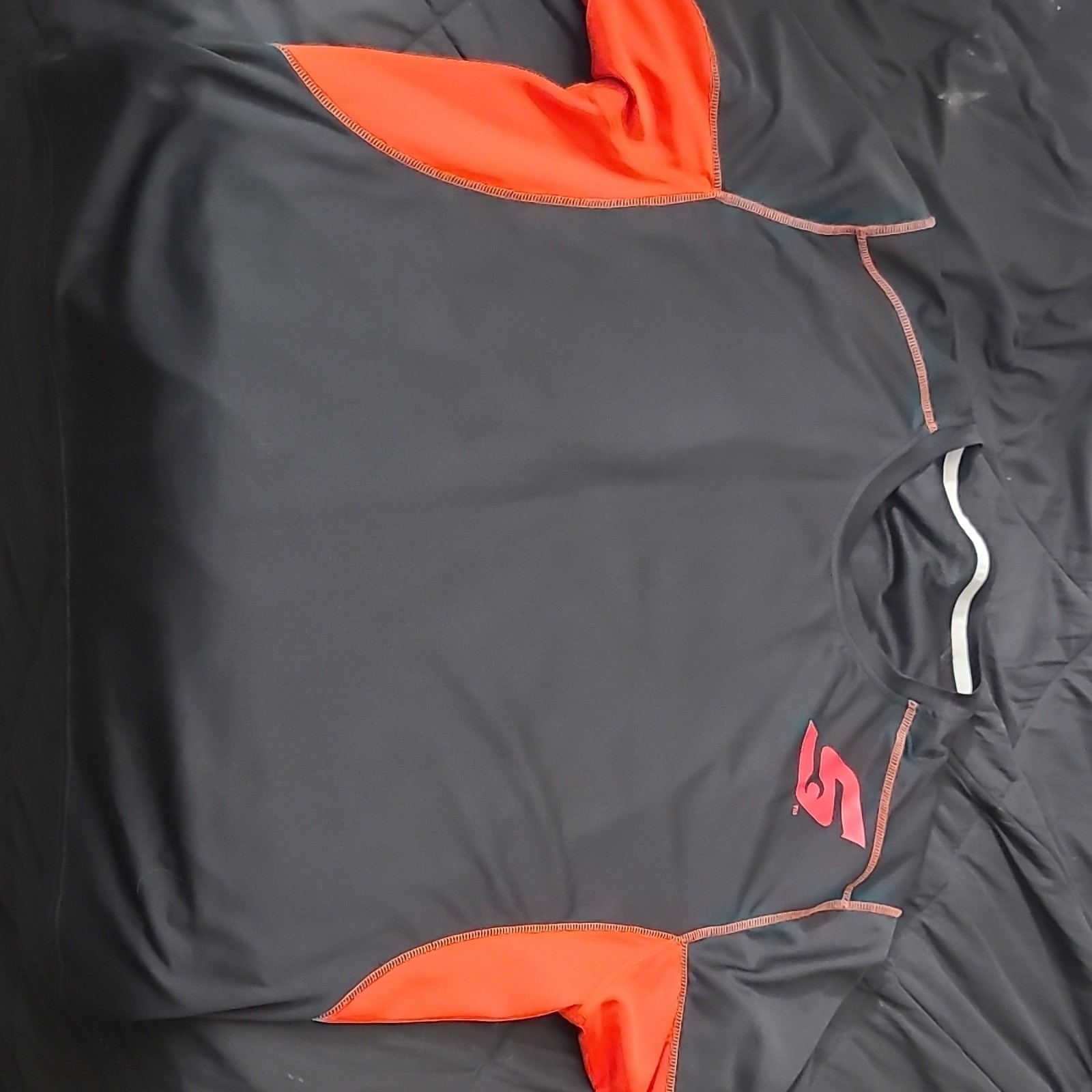 Starter Men's Black/Red Color Mesh Activewear Short Sleeve T-Shirt Crew Neck XL gallery