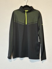 New Nike Golf Dri Therma Fit Hypervis 1/2 Zip Black Size XL Co.Logo 770803 011