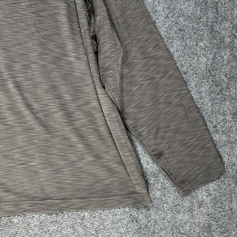 Forresters Mens Large 1/4 Zip Gray Long Sleeve Logo Pullover Zip Pocket Golf gallery