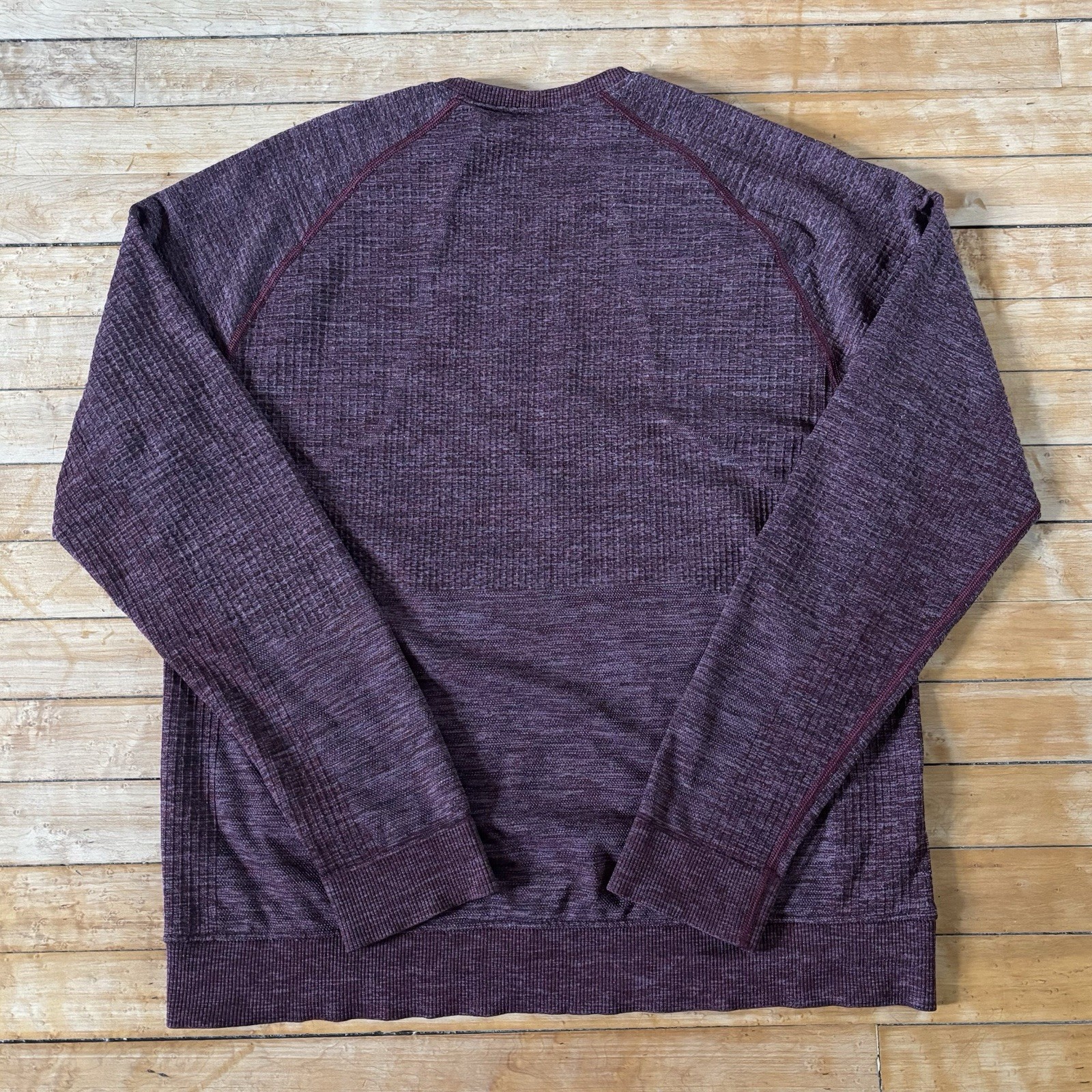 Lululemon Engineered Warmth Crewneck Merino Wool Sweater Mens L Burgundy Workout gallery