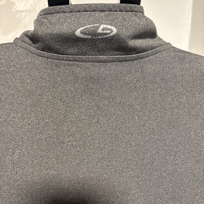 Champion Pullover Mens Medium Gray Duo Dry Quarter Zip Athletic Top Breathable gallery