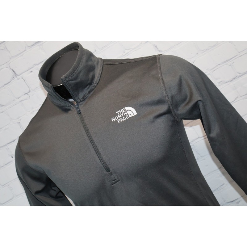 The North Face Pullover Men Small Gray Inside Fleece Lined 1/4 Zip Performance gallery