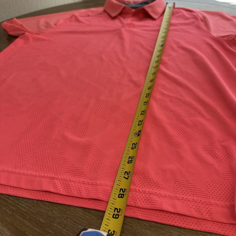 Under Armour Threadborne Outer Glow Polo XL Men Orange/pink Short Sleeve gallery