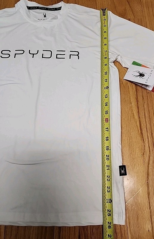 Spyder Active Performance T Shirt White-Proweb Mens Small Activewear Gym gallery