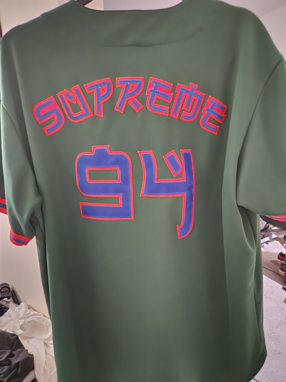 Supreme Red Rum Baseball Jersey in dark green Size: XL gallery