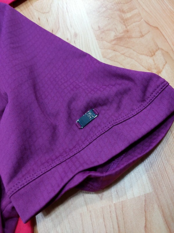 Two Men's Large NIKE TIGER WOODS COLLECTION GOLF Polos pink & purple EUC gallery