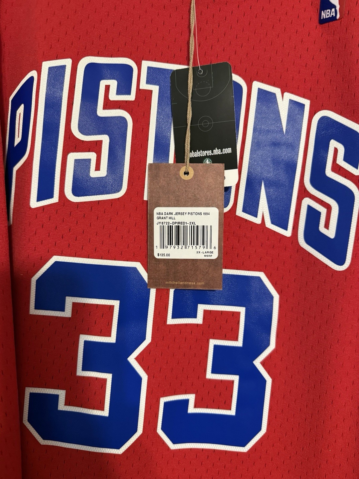 MENS MITCHELL & NESS NBA DARK JERSEY PISTONS 1994 GRANT HILL gallery