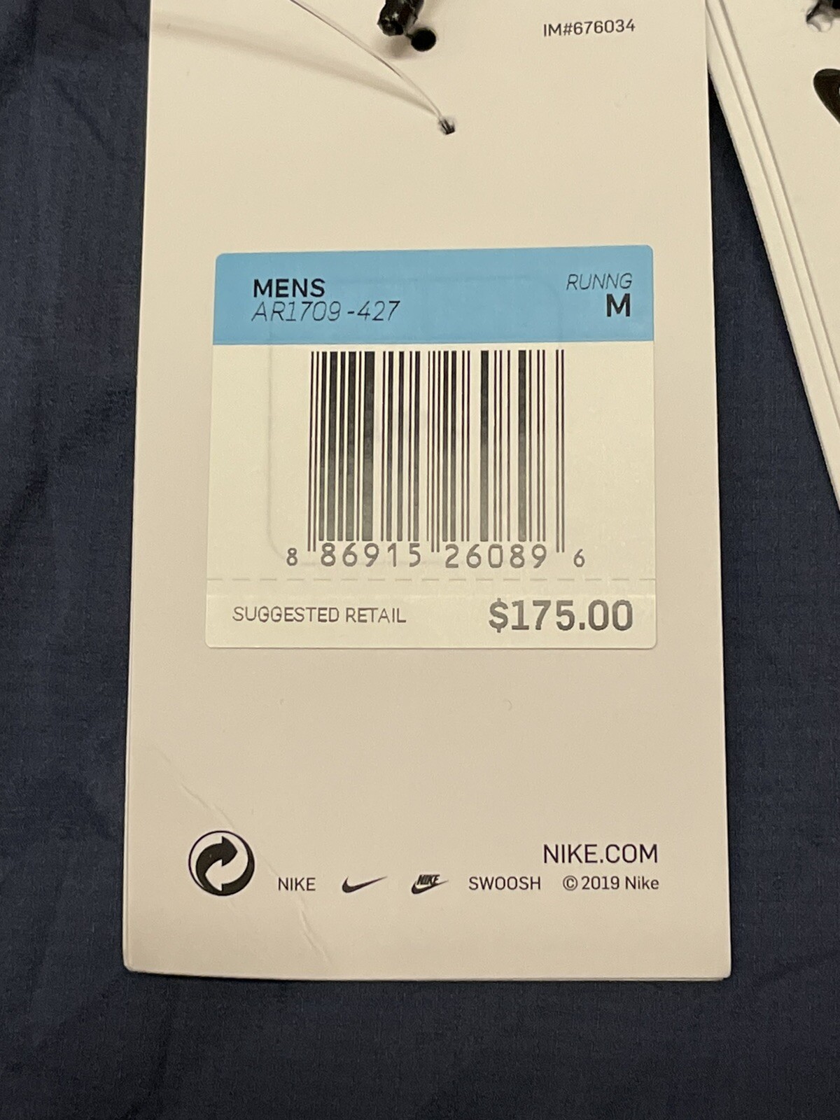 Nike Tech Pack Therma Sphere Blue Running Jacket Packable AR1709-427 Size Medium gallery