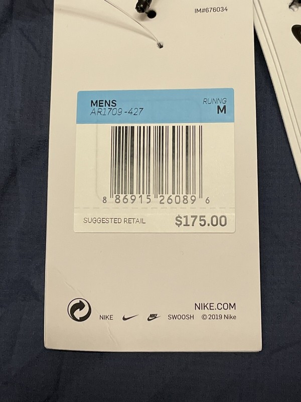 Nike Tech Pack Therma Sphere Blue Running Jacket Packable AR1709-427 Size Medium gallery