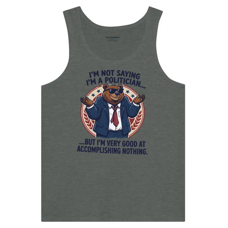 Sarcastic Bear Tank Top Funny Humor Animal Graphic Im Not Quote gallery