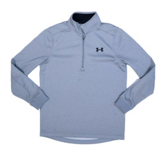 Under Armour Mens Loose Gray Long Sleeve Coldgear 1/4 Zip Pullover Knit Fleece S