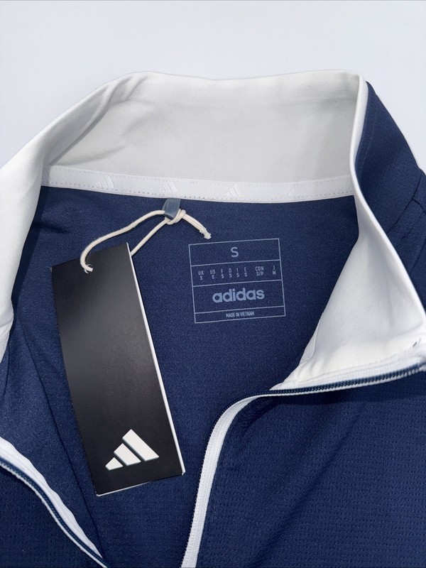$70 Adidas Men’s Lightweight Half Zip Top - Navy - Small - New With Tags gallery