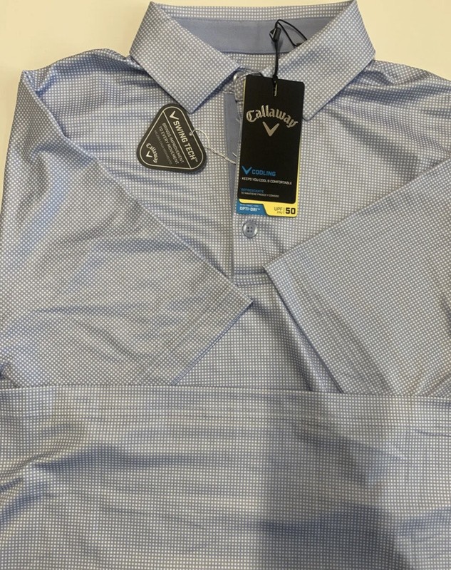 Callaway Opti-Dri Swing Tech Short Sleeve Golf Polo Shirt Men's SBlue Upf50fresh gallery