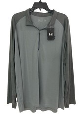 Men’s Under Armour Velocity 2.0 1/2 Zip Pullover Long Sleeve Gray Size 2XL NWT
