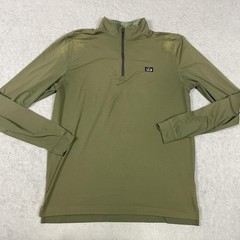 Good Good Golf Pullover Mens Medium Olive Green Quarter Zip Performance Stretch