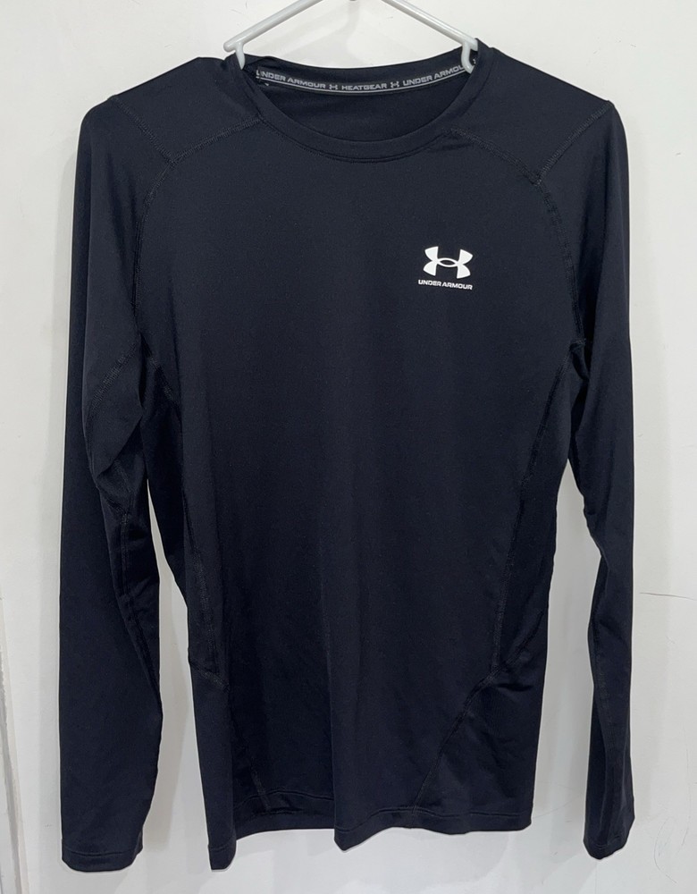 Under Armour UA Men’s Long Sleeve Compression HeatGear Shirt Black Size Large