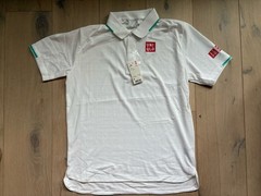 NWT Roger Federer UNIQLO 2021 Wimbledon Shirt Size Medium RF White