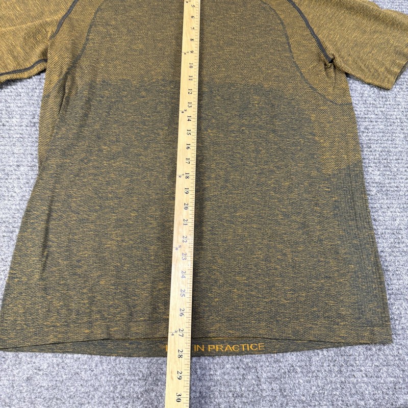 Lululemon Shirt Mens XL Green Yellow Seamless Athletic Training Live In Practice gallery