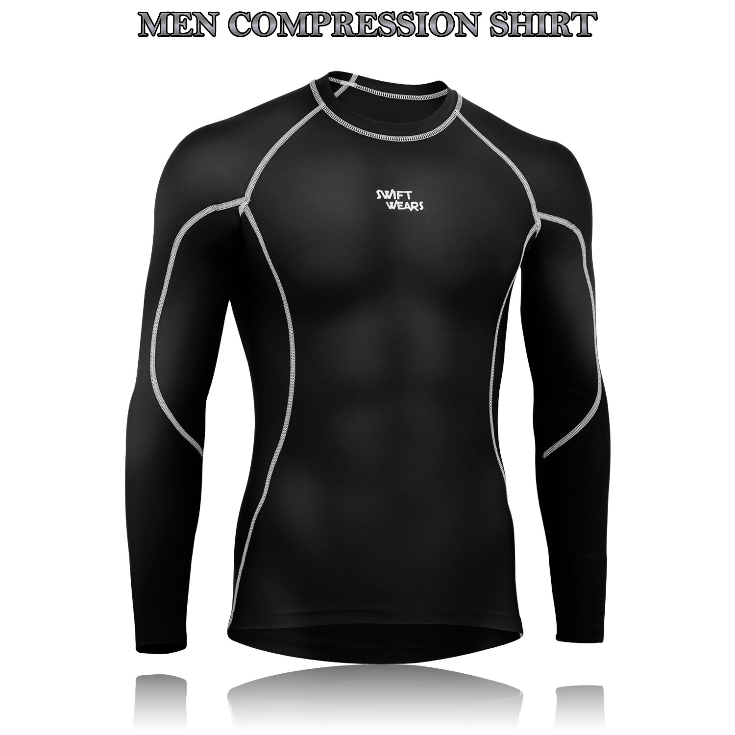 Mens Compression Armour Base Layer Top Long Sleeve Thermal Gym Sports Shirts UK gallery