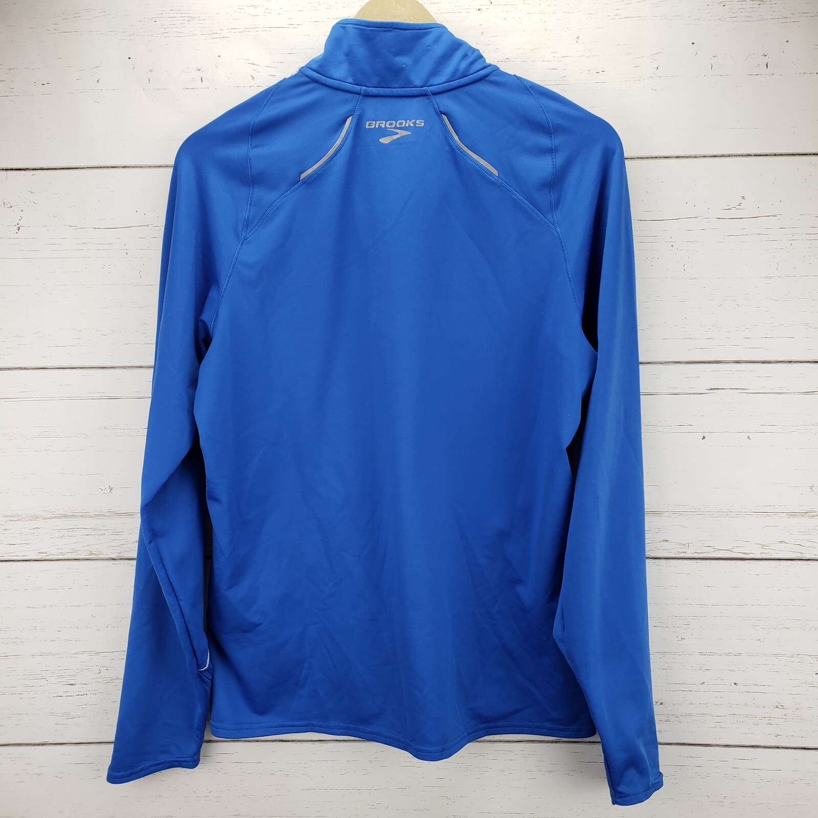 Brooks Quarter Zip Sweatshirt Pour It on Running Thumb Holes Men's Size Small gallery