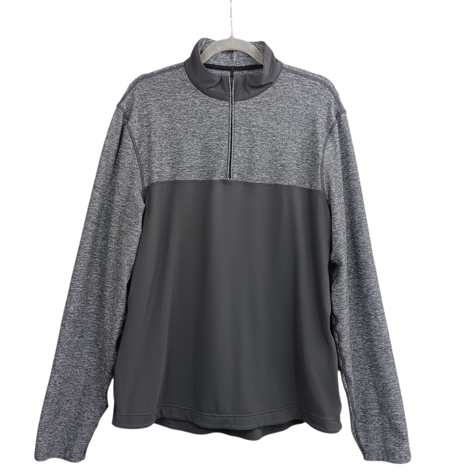 Lululemon Sprint Zip Heathered Soot Jacket Mens 1/4 Zip Performance Gray Workout gallery