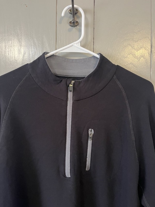 Free Fly Pullover Men’s L Black Performance Bamboo Fleece 1/4 Zip Golf Fishing gallery