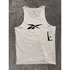 Reebok GS Vector Tank Men Medium White Training Sleeveless Shirt HD4006
