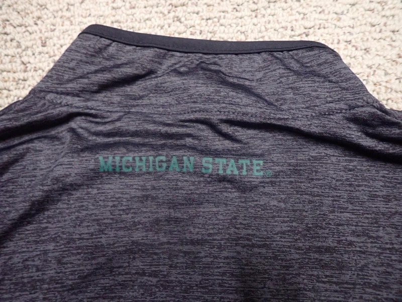 Colosseum Michigan State Spartans Pullover Mens Small Gray Excellent 1/4 Zip Top gallery