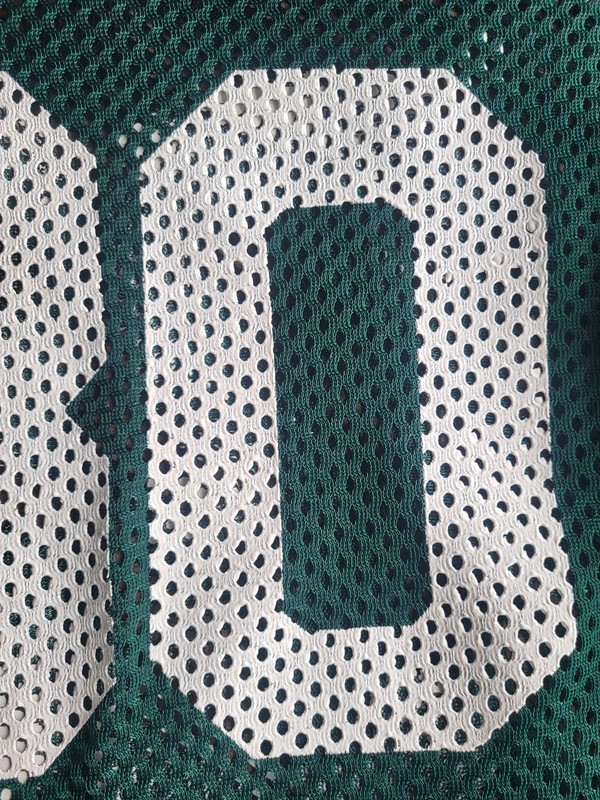 VINTAGE CHAMPION 70's 80's FISHNET MESH FOOTBALL JERSEY SIZE M GREEN #30 gallery