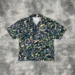 Nike Dri-Fit Trek Division button Down Shirt Mens L blue Multicolor Mesh