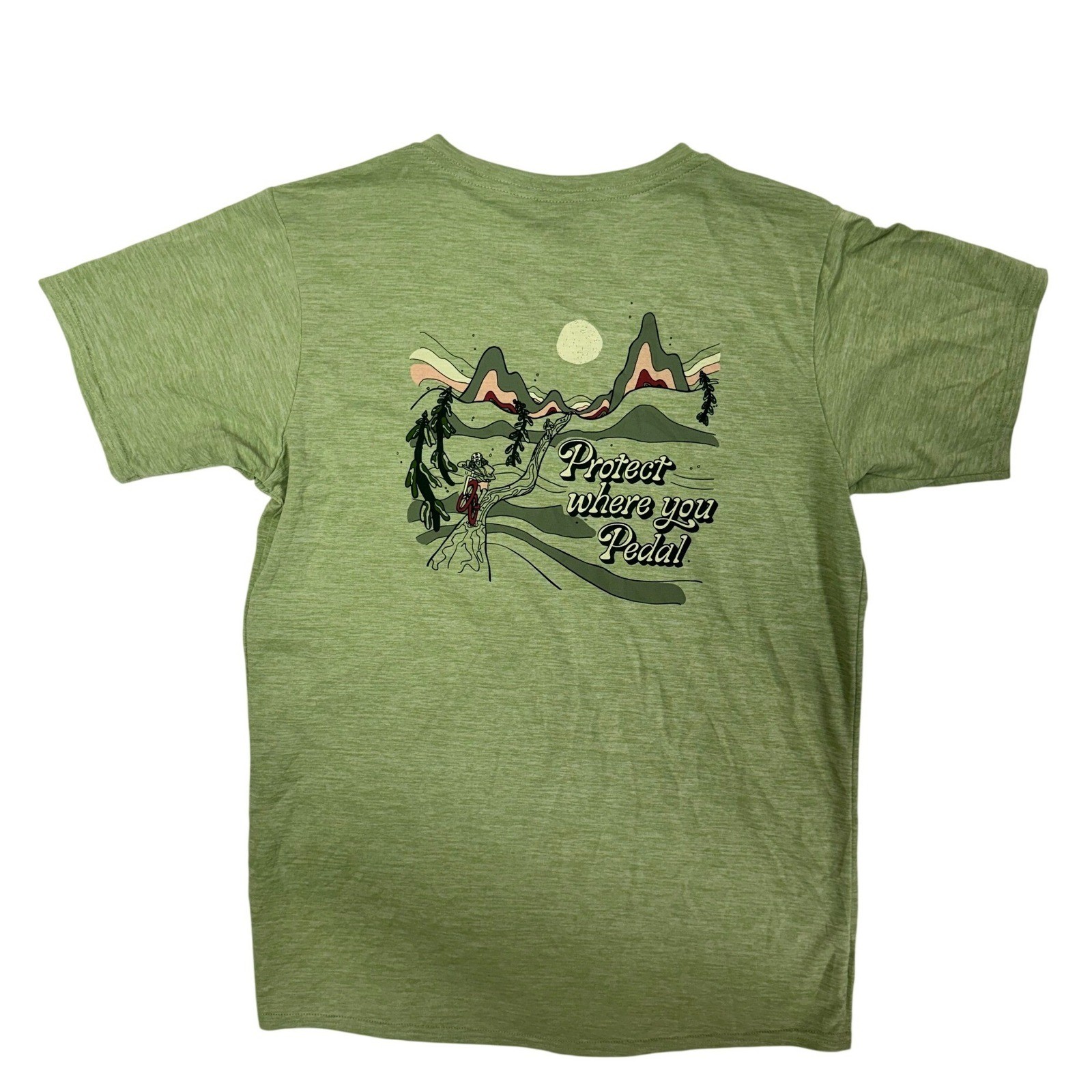 Patagonia Capilene Cool Daily MTB Graphic Tee Green Mens Small Protect Pedal gallery