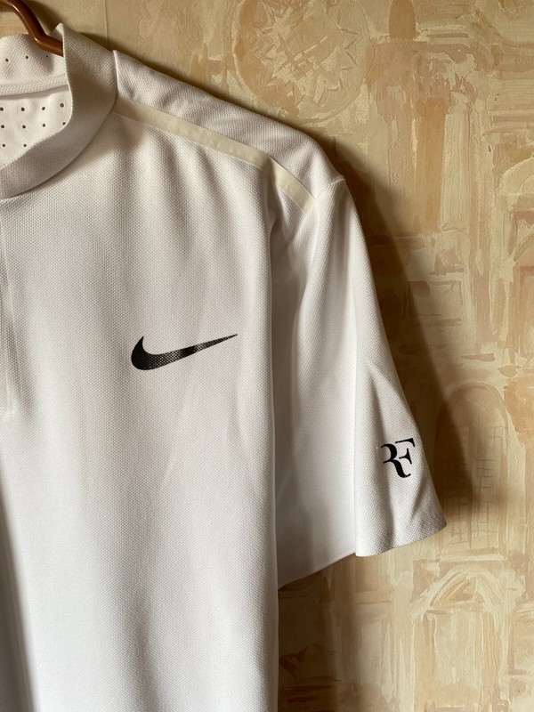 Nike Roger Federer RF 2017 Wimbledon Henley Polo Tennis Shirt Rafa Nadal L gallery