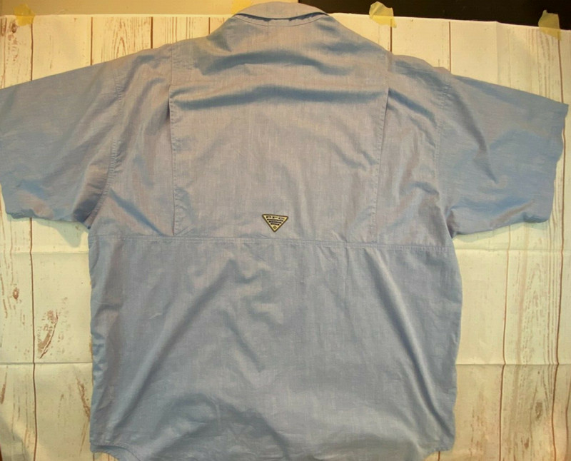 Columbia PFG Fishing Gear Mike Stidham Fish Logo SS Shirt Blue XXL Big Tall gallery
