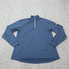 Oxford Golf Pullover Mens Medium Blue Super Dry 1/4 Zip World Amateur Golf