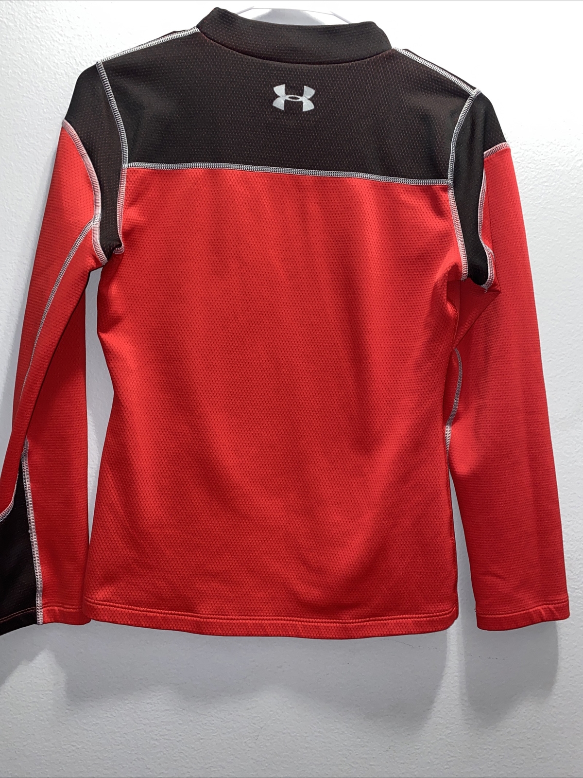 UNDER ARMOUR COLDGEAR LONG SLEEVE FITTED COUPE YXL RED BLACK gallery