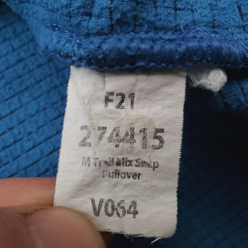 Outdoor Research Trail Mix Snap Pullover Mens Extra Large Blue Grid Fleece gallery