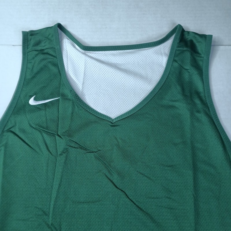 Nike Men’s Practice Basketball Jersey Reversible Green White Size 2XL XXL New gallery