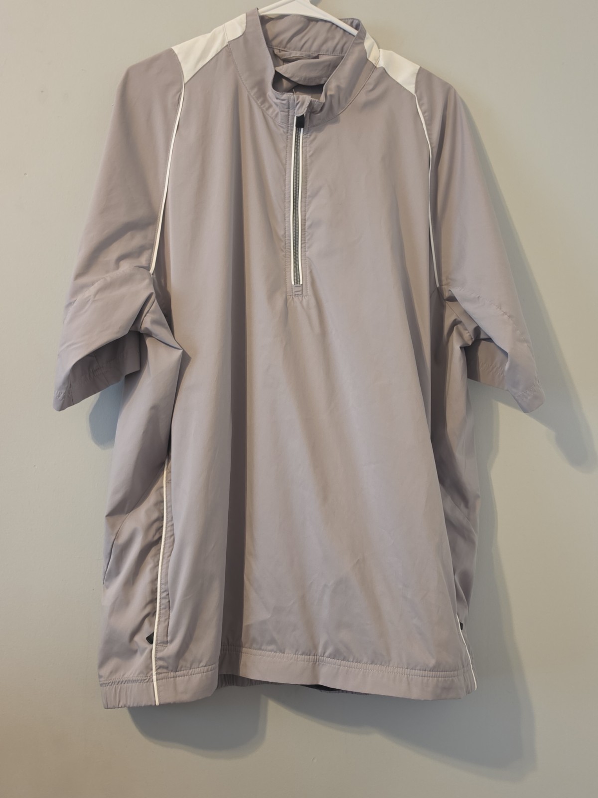 Adidas Jacket Mens XL Gray 1/4 Zip Woven Golf Pullover Windbreaker Shirt Grey gallery