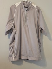 Adidas Jacket Mens XL Gray 1/4 Zip Woven Golf Pullover Windbreaker Shirt Grey