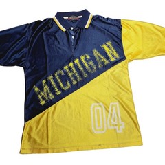 Vintage Harlem Gear Michigan Wolverines Men’s Size Large Jersey Warm Up Shirt
