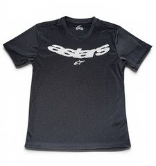 Alpinestars Performance Black Short Sleeve T-Shirt Front Logo Size M Genu