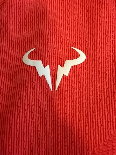 Nike Rafa Nadal Dri-FIT ADV Orange Tennis T-Shirt, size M gallery