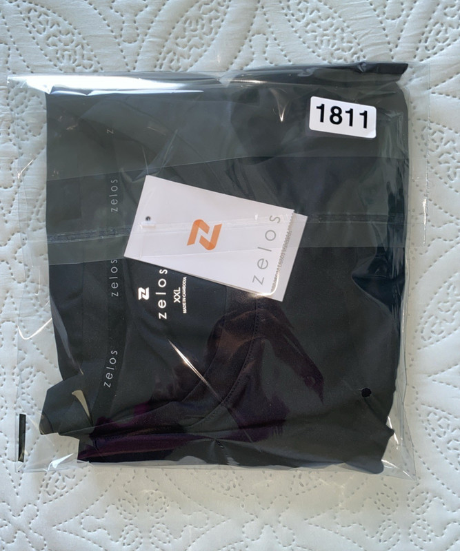 ZELOS Black Crew Neck Men's 2XL Activewear Long Sleeve Shirt gallery