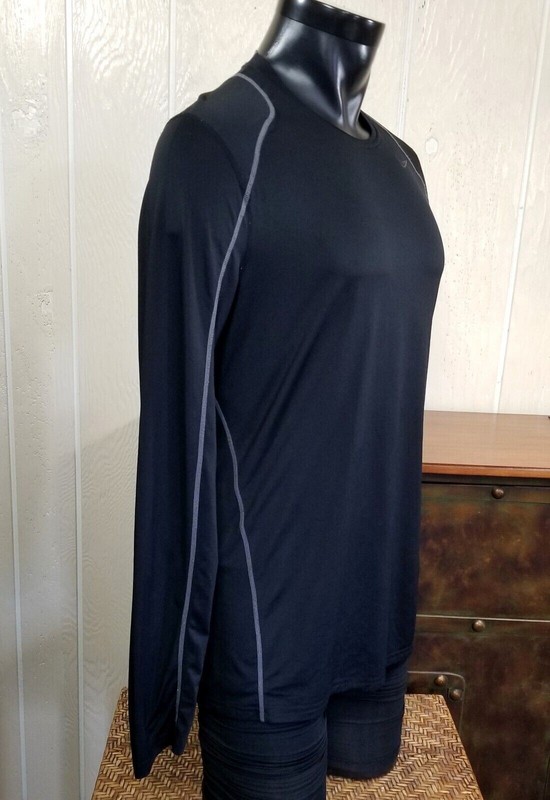 NikePro Dri-Fit Vent Tech Run Training Long Sleeve Black Activewear Shirt Sz M gallery