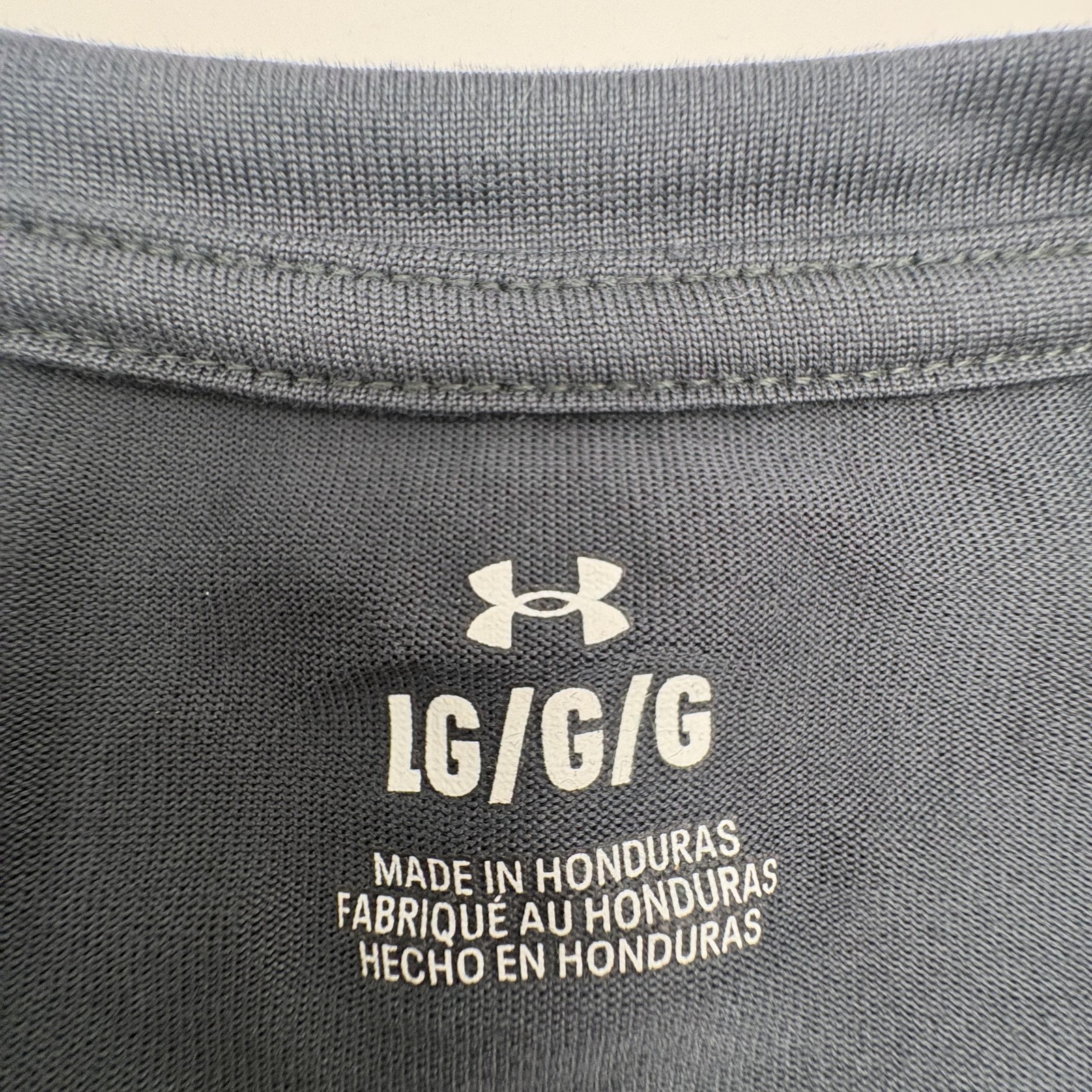 Under Armour Shirt Mens Large Gray Logo Graphic Athletic Performance Tee Top gallery