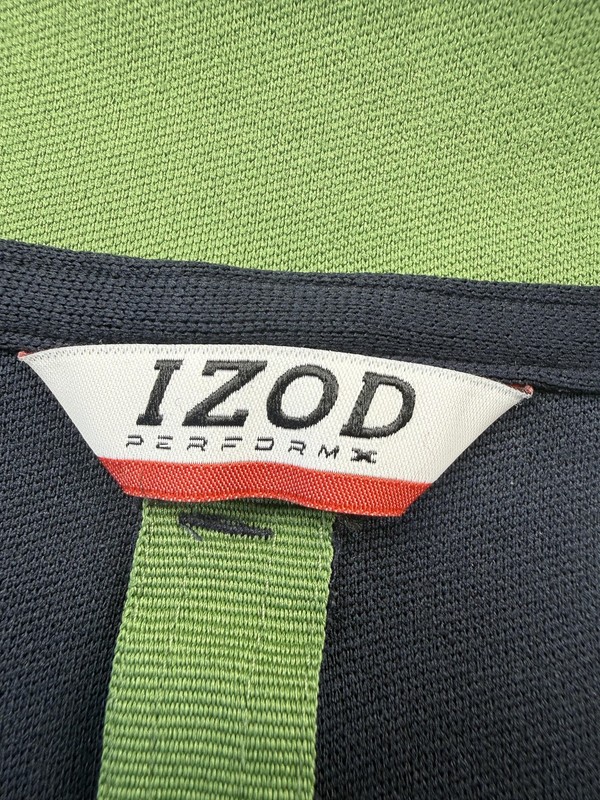 IZOD PerformX Pullover Mens Large Blue Quarter Zip Mock Neck Performance Top gallery
